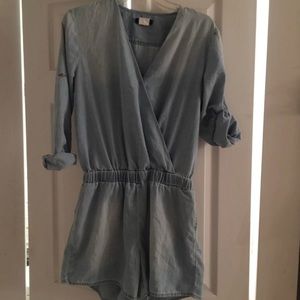 Soft jean romper
